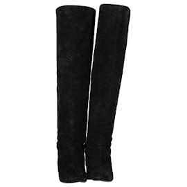 Isabel Marant- Isabel Marant Seelys Knee-High Boots in Black Suede-Black