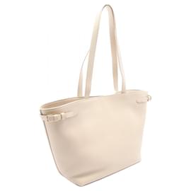 Céline-Celine Cuir Triomphe Medium Cabas Anais Tote Bag Leather 116853ENY02PA-White