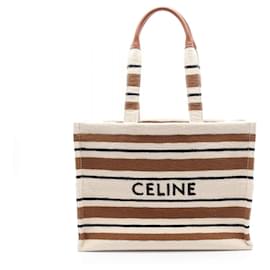 Céline-Celine Canvas Large Cabas Thais Tote Bag 196762FO214ML-White