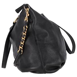 Miu Miu-Miu Miu Vitello Daino Tote in Black Leather-Black