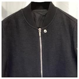 Rick Owens-Rick Owens Porterville Bomber Jacket in Black Wool-Black
