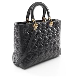 Christian Dior-Dior Leather Lady Dior 2way Bag 17-BO-0112-Black