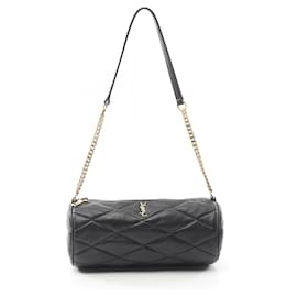 Yves Saint Laurent-Yves Saint Laurent Leather Shoulder Bag 699703-Black