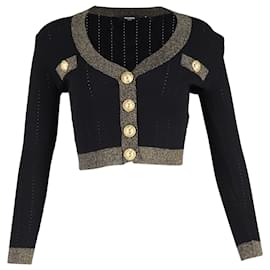 Balmain- Balmain Knitted Cardigan in Black Viscose-Black