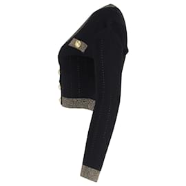 Balmain- Balmain Knitted Cardigan in Black Viscose-Black