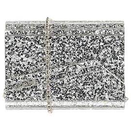 Jimmy Choo- Jimmy Choo Candy Clutch Bag in Silver Acrylic-Silvery