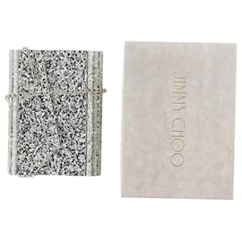 Jimmy Choo- Jimmy Choo Candy Clutch Bag in Silver Acrylic-Silvery