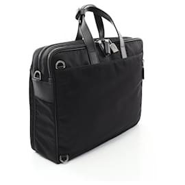 Prada-Prada Nylon Saffiano Leather Business Bag 2VE0152DMHF0002-Black