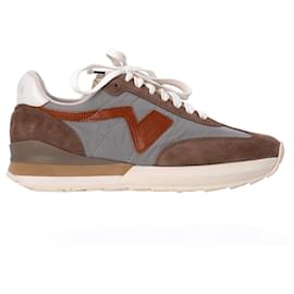 Autre Marque-Visvim FKT Runner Sneakers in Brown Suede-Brown,Red