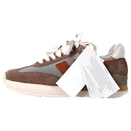 Autre Marque-Visvim FKT Runner Sneakers in Brown Suede-Brown,Red