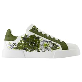 Dolce & Gabbana-Baskets Port.light Strobel - Dolce&Gabbana - Cuir - Blanc-Blanc