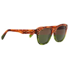 Céline-Lunettes de soleil surdimensionnées Triomphe Monogram en acétate marron-Marron,Rouge