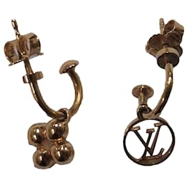 Louis Vuitton- Louis Vuitton Blooming Earrings in Gold Metal-Golden,Metallic
