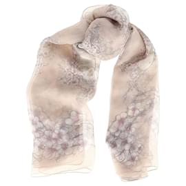 Alexander Mcqueen- Alexander Mcqueen Skull Floral Print Scarf i Multicolor Silk-Multiple colors