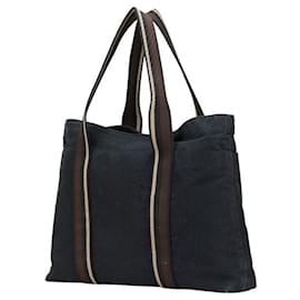 Hermès-Sac tote horizontal MM Troca en toile et cuir Hermes-Noir