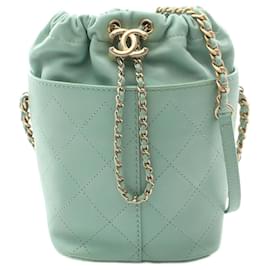 Chanel-Sac à épaule en cuir matelassé Chanel AS2284-Vert