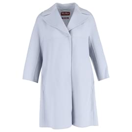 Max Mara- Max Mara Studio Coat in Light Blue Wool-Blue,Light blue
