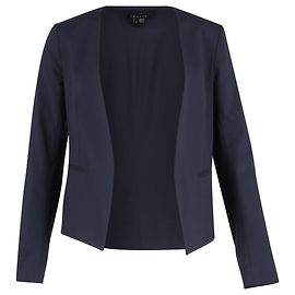 Theory Collarless Jacket in Navy Blue Wool Blue Navy blue