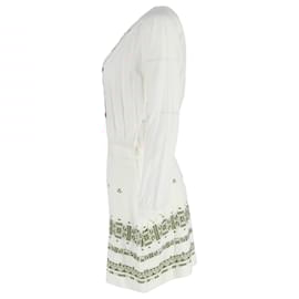 Vanessa Bruno-Vanessa Bruno Embroidered Mini Dress in White Cotton-White