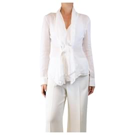Autre Marque-White linen shirt - size XL-White