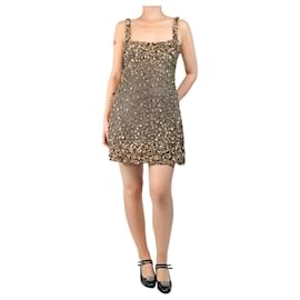 Autre Marque-Gold Midas embellished mini dress - size L-Golden