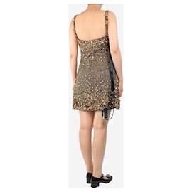 Autre Marque-Gold Midas embellished mini dress - size L-Golden