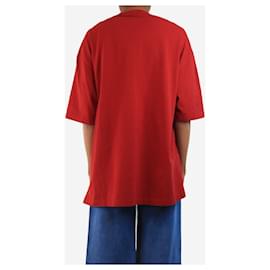 Balenciaga-T-shirt imprimé logo rouge - taille XS-Rouge
