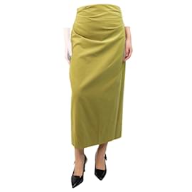 Dries Van Noten-Green velvet skirt - size UK 14-Green