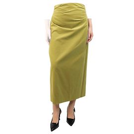 Dries Van Noten Grüner Samtrock - Größe UK 14 Grün