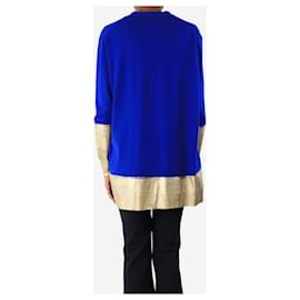 Loewe-Blue and gold hem detail cardigan - size XS-Blue
