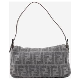 Fendi-Grey Zucca Mamma Baguette shoulder bag-Grey