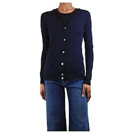 Mulberry-Navy blue wool cardigan - size XS-Blue
