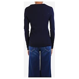 Mulberry-Navy blue wool cardigan - size XS-Blue