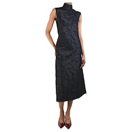 Autre Marque-Black Jaxie trimmed satin midi dress - size XXS-Black