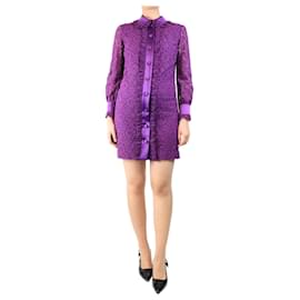 Gucci-Purple lace midi dress - size UK 12-Other