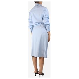 Autre Marque-Light blue belted midi shirt dress - size UK 10-Blue