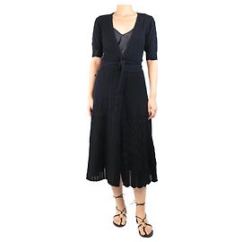 Eric Bompard Schwarzes Häkel-Maxikleid - Größe M Schwarz