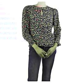 Autre Marque-Green leopard print blouse - size UK 6-Green