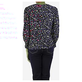 Autre Marque-Blue leopard print blouse - size UK 6-Blue