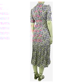 Autre Marque-Pink floral printed midi dress - size UK 8-Pink