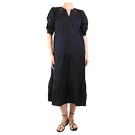 Autre Marque-Black embroidered midi dress - size S-Black
