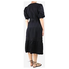 Autre Marque-Black embroidered midi dress - size S-Black