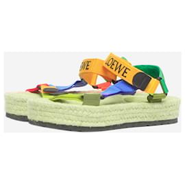 Loewe-Multicolour espadrille platform sandals - size EU 38-Multiple colors