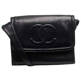 Chanel-Black vintage 1991 messenger bag-Black