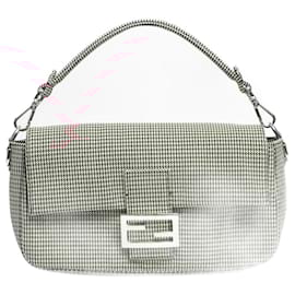 Fendi-Red houndstooth Baguette shoulder bag-Red