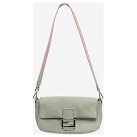 Fendi-Red houndstooth Baguette shoulder bag-Red