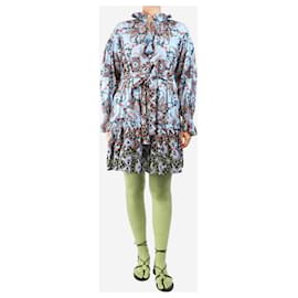 Autre Marque-Cara Cara Blue Paisley robin mini dress - size S-Blue