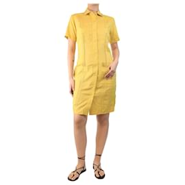 Autre Marque-Yellow linen shirt dress - size UK 10-Yellow