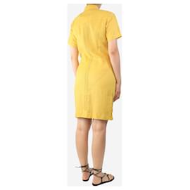 Autre Marque-Yellow linen shirt dress - size UK 10-Yellow