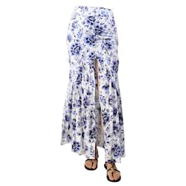 Autre Marque-Blue and white Delilah midi skirt - size S-Blue